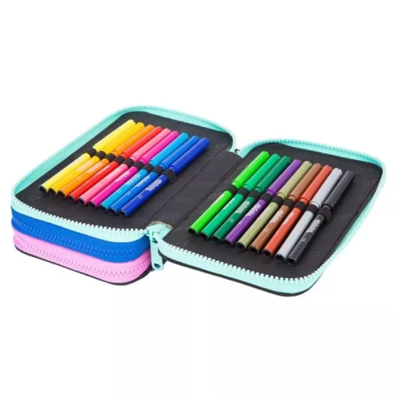 Triple decker pencil case with equipment CoolPack Jumper 3 TENNIS STAR