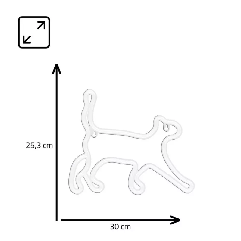 Neon-style decorative light MANTA SNL70WH Style Neon Lights CAT 2 White 70 cm