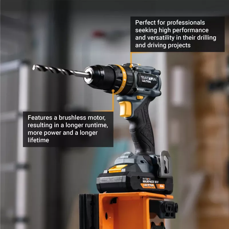 Batavia B.V. 18V Cordless Brushless Combi Drill 70 Nm, Without Battery and Charger