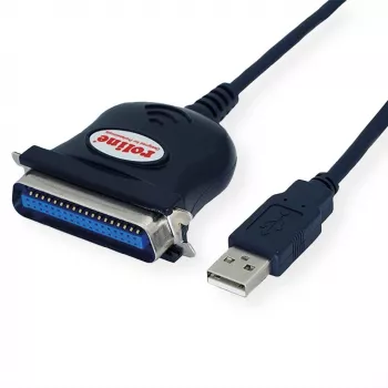 ROLINE 12.02.1092 Cable Adapter IEEE 1284 USB-A Black (12.02.1092)