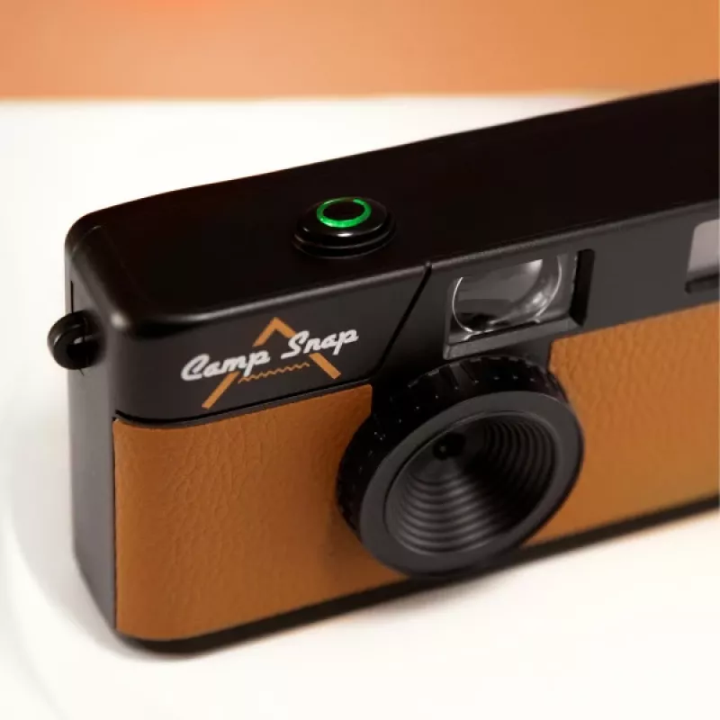 Screenless Digital Camera Camp Snap CS-V105-BR-JP — Brown compact camera without display