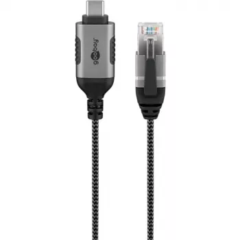 Goobay Ethernet-Cable USB-C 3.1 to RJ45 Slim 1 m - connects router, modem or (74401)