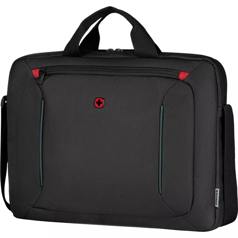 Laptop bag Wenger BQ 16 Slimcase Toploader Black — fits 16 inch laptops, toploader design, padded compartment