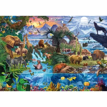 Jigsaw Puzzle 1000 pcs, schmidt spiele Panorama of the Animal World, model 58866