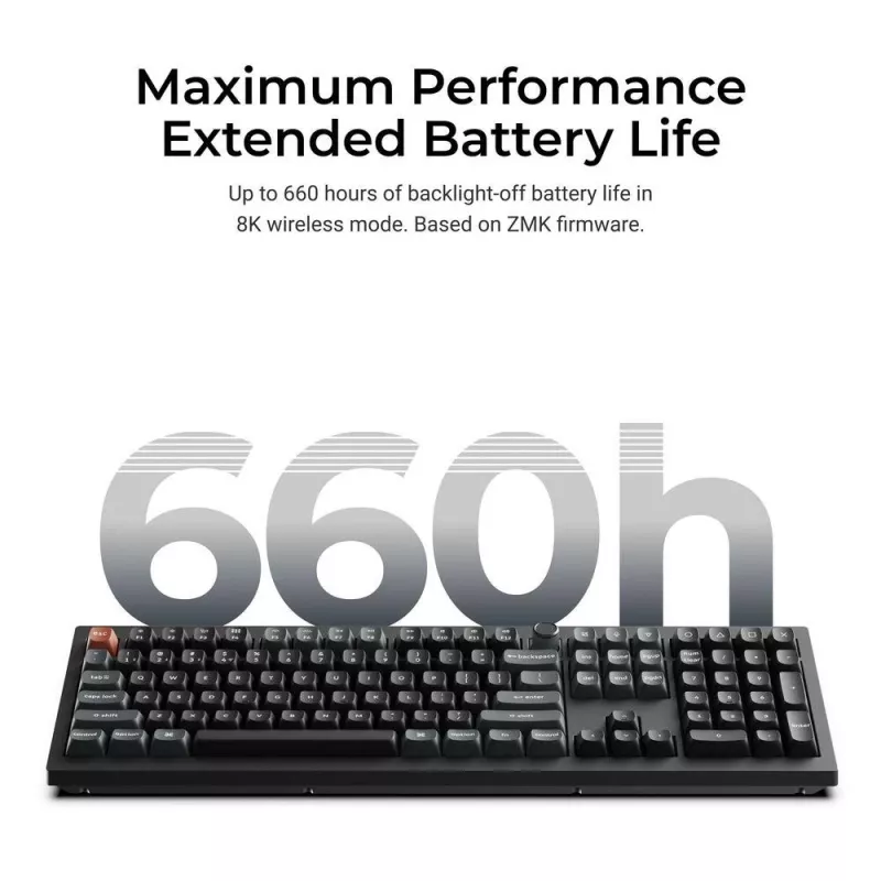 Mechanical full-size keyboard Keychron V6 Ultra 8K — QWERTY, Bluetooth, RGB, Black