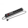 Power extension Lanberg SP1-05F-0150-BK 1.5m 5 AC outlets Indoor Black
