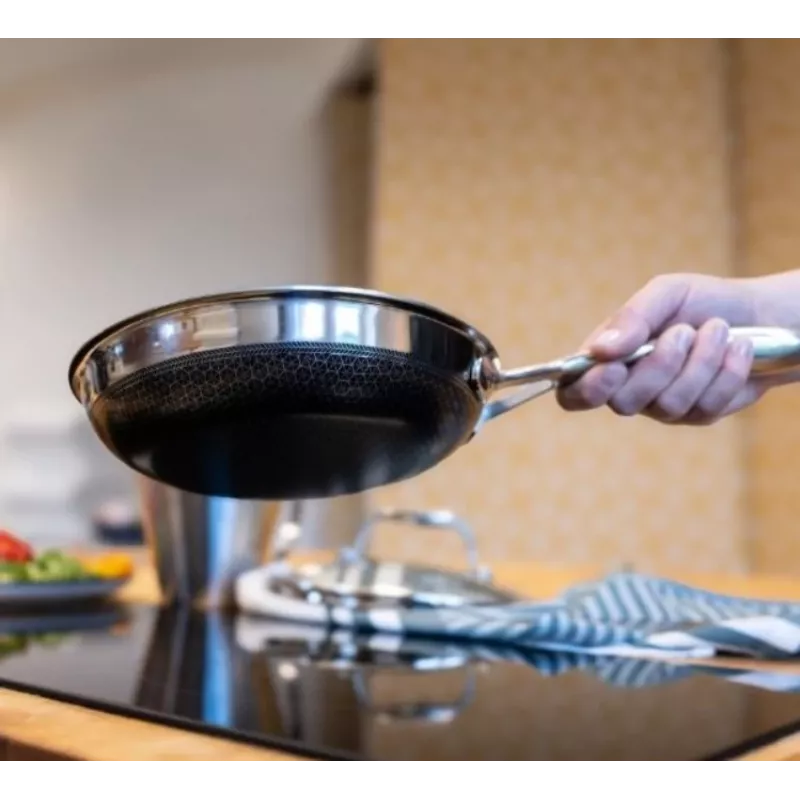 Frying pan KOHERSEN NX CERAMIC 24 cm, stainless steel body, NX CERAMIC non-stick coating, induction compatible, with lid