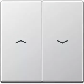 Wall switch cover plate JUNG A 595 P AL Aluminium finish, single-gang, metal
