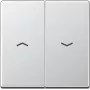 Wall switch cover plate JUNG A 595 P AL Aluminium finish, single-gang, metal