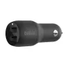 Dual USB-A Car Charger 12W x2 Black