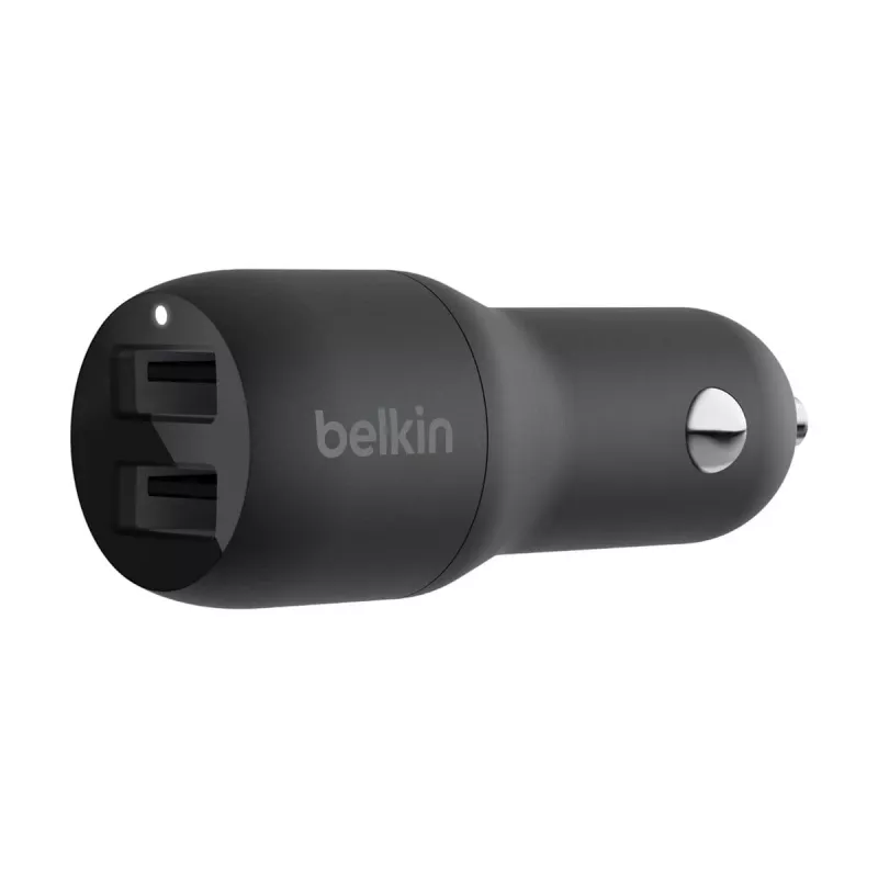 Dual USB-A Car Charger 12W x2 Black
