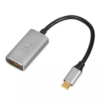 IBOX USB-C to HDMI adapter cable, model IACFAK, USB-C (male) to HDMI (female), 4K 60Hz, straight connectors, silver