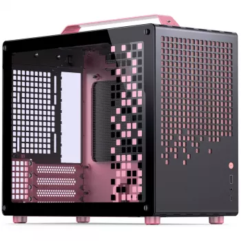 Jonsplus MATX Handle Case Z20 Black-Pink – Mini/Micro/Flex-ATX chassis with carrying handle