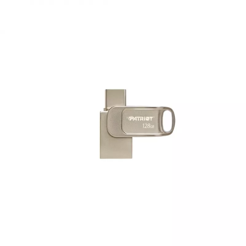 USB flash drive PATRIOT PS128GT560DS5D 128GB USB 3.2 (USB-A / USB-C) swivel zinc alloy silver