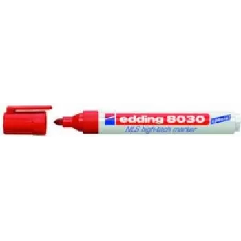 Permanent Marker Edding 8030 NLS High-Tech Red Bullet Tip