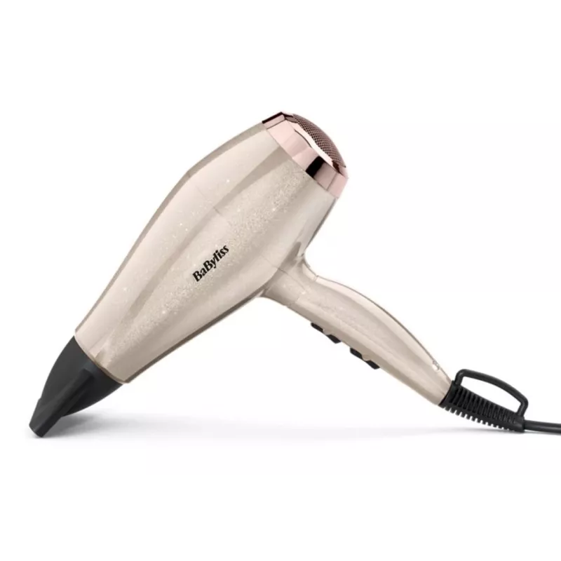 Hair dryer BABYLISS 5914PE — 2000 W, DC motor, 3 heat levels, 2 speeds, cool shot, Black/Gold/Rose Gold
