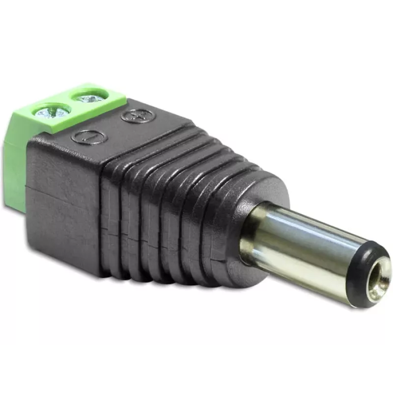 Cable Gender Changer DeLOCK 65396 DC 2.1 x 5.5 mm 2p Black Green