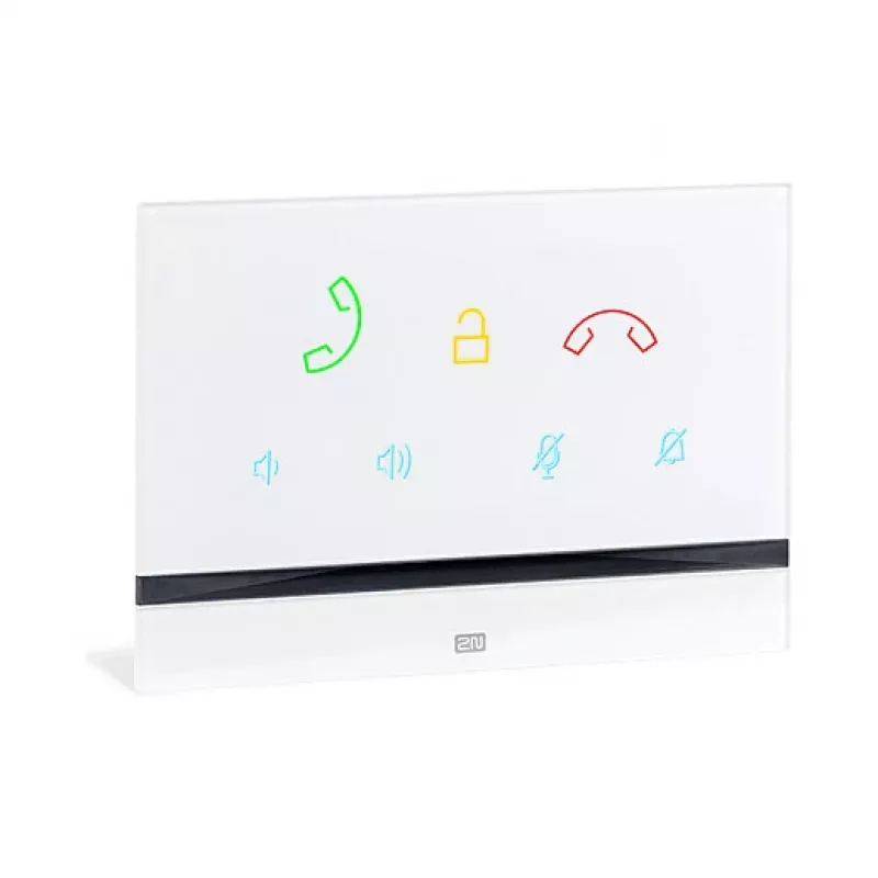 Intercom panel 2N Indoor Talk White — wired, tempered glass, wall mount, 185×128×48.2 mm