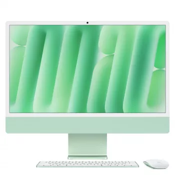 iMac 24 Retina 4.5k Display M4, Green, M4 (8-CPU/8-GPU), 16GB, 256GB, German, kein Gigabit Ethernet, Magic Mouse, MWUE3D/A