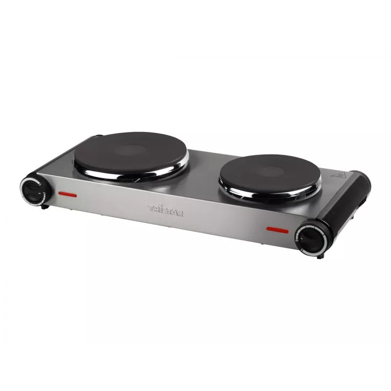 Tristar KP-6248 Double Hot Plate, 2 Cooking Zones, Rotary Control
