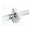 Snap-in Keystone Holder for DIN rail DELOCK 67043 — plastic, grounded, 60×88.2×21.5 mm, grey