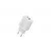 AC USB Charger DIGITUS 20W, 1x USB-C, 1x USB-A, Input 100–240V, White