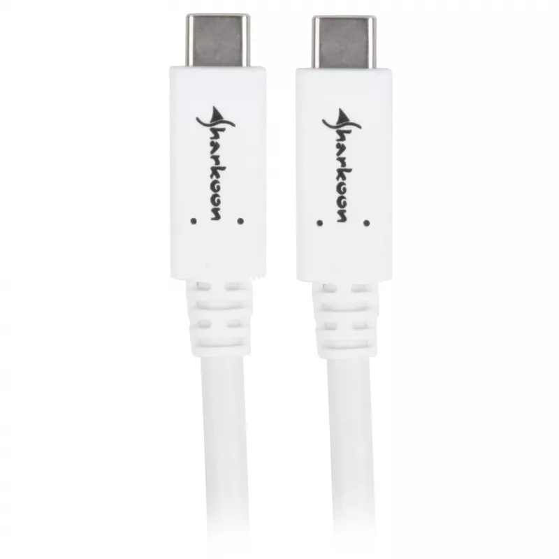 USB Cable Sharkoon USB 3.2 Gen 1 0.5m White