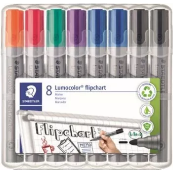 Flipchart marker Staedtler 356 WP8 X, assorted colors, 2.0 mm tip