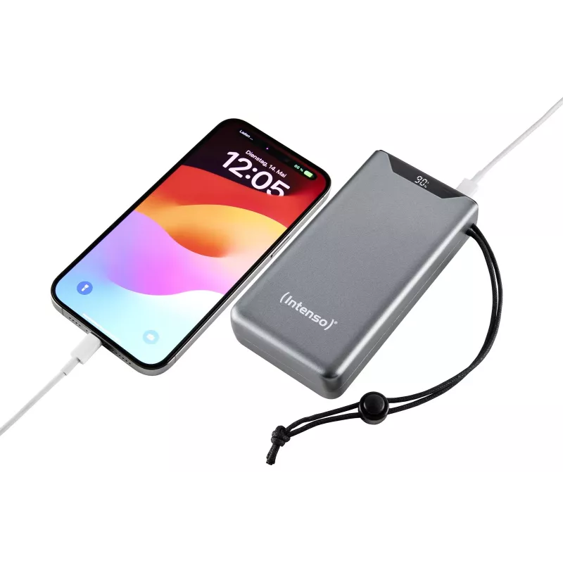 Power bank INTENSO 7332054 — 20000 mAh, PD 3.0 & QC 3.0, 20 W, USB-A + USB-C, grey