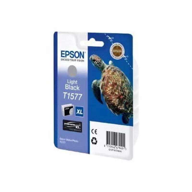 Epson Turtle T1577 Light Black, High (XL) Yield, Light black, Pigment-based ink, 25.9 ml, 1 pc(s), 23000 pages