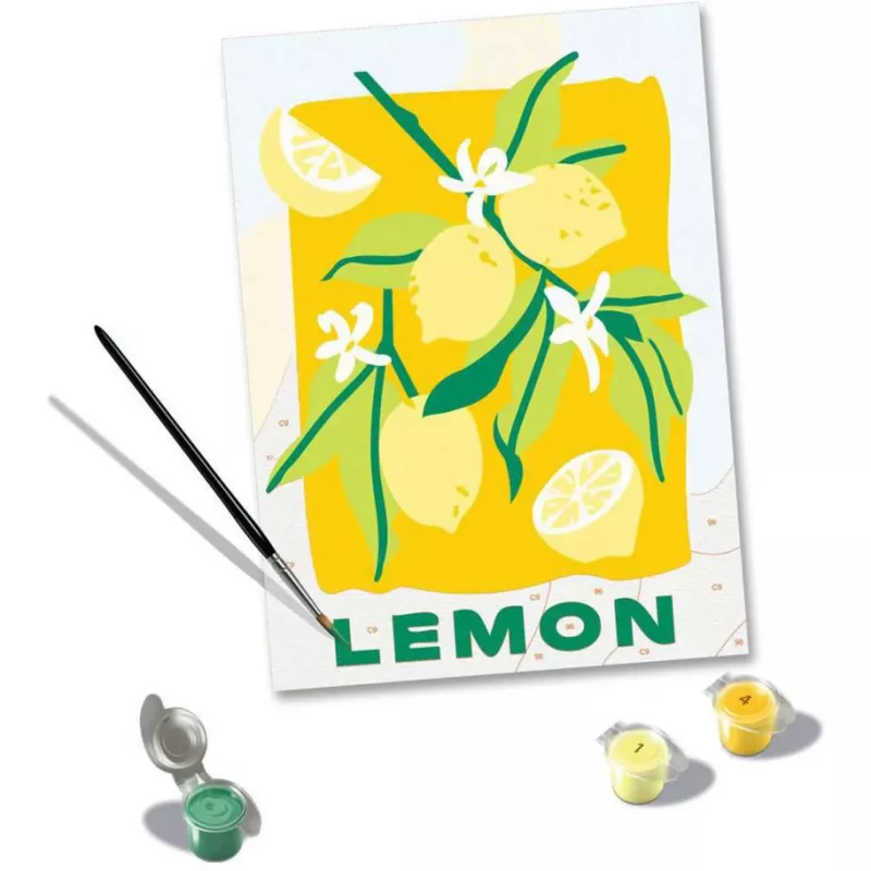 Ravensburger CreArt painting kit – Lemons (design 25515) for canvas painting projects