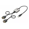 StarTech.com 2ft (60cm) 2-Port USB to Serial Adapter Cable, Interchangeable DB9 Screws/Nuts, COM Retention, USB-A to DB9 RS232, FTDI, Level-4 ESD Protection, Windows/macOS/ChromeOS/Linux - Rugged TPE Construction