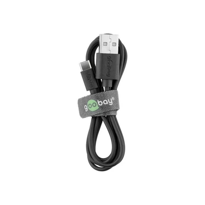 Goobay | USB-C charging and sync cable (USB-A > USB-C) | 38675 | Black | RJ-45 | RJ-45 90°