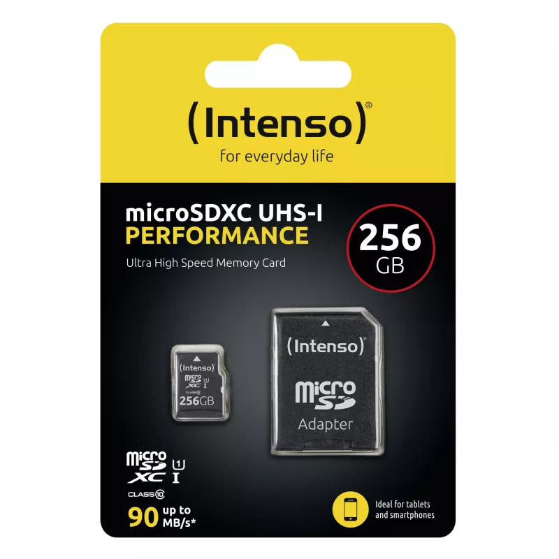 Flash Memory Intenso 256GB UHS-I microSD Performance Class 10
