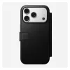 Mobile phone leather folio Nomad Modern Leather Folio Cover for iPhone 17 Pro, 16 cm (6.3 inch), black, 4 card pockets