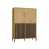 KAMARO 4DK SLIM/GŁ OAK ARTISAN DISPLAY CABINET