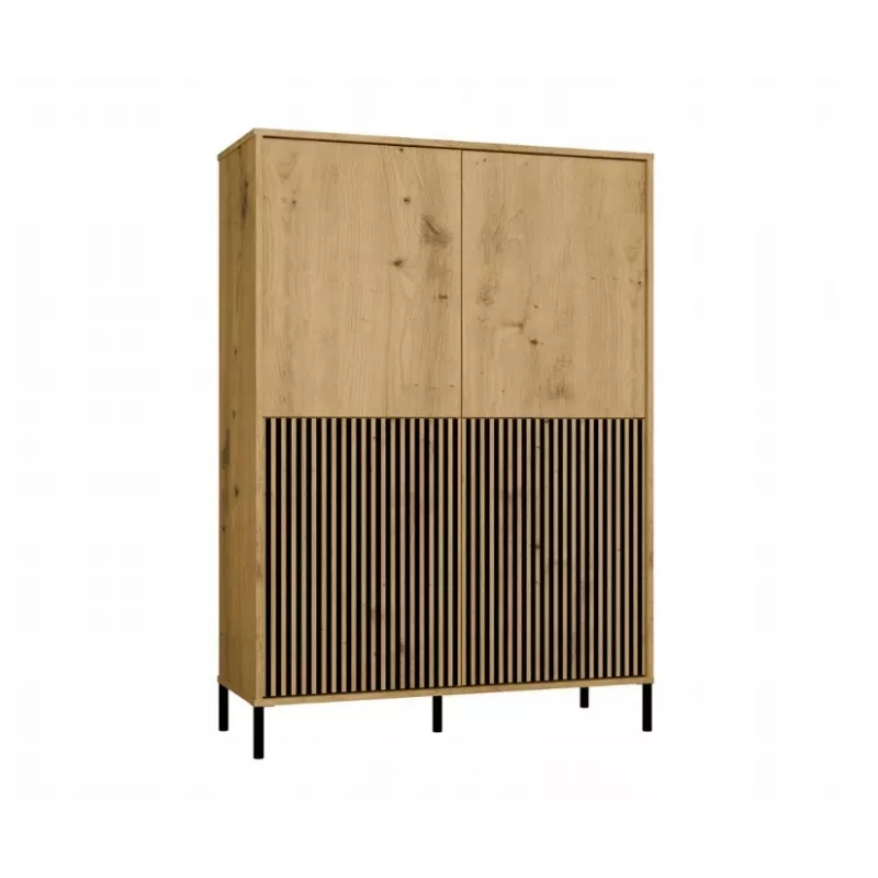 KAMARO 4DK SLIM/GŁ OAK ARTISAN DISPLAY CABINET