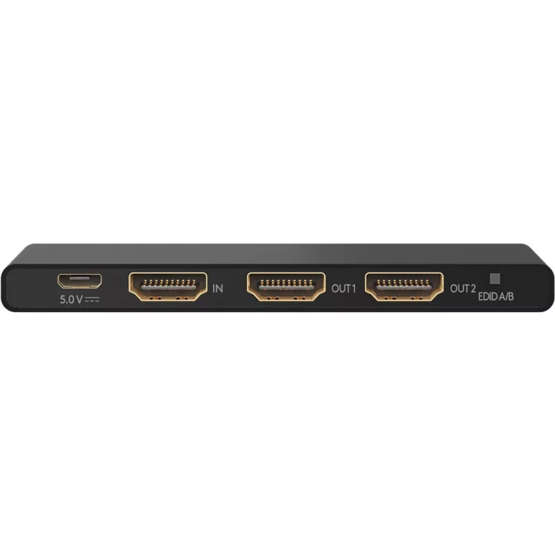 HDMI Splitter 1 to 2 (4K @ 60 Hz) - splits 1x HDMI input signal into 2x HDMI output