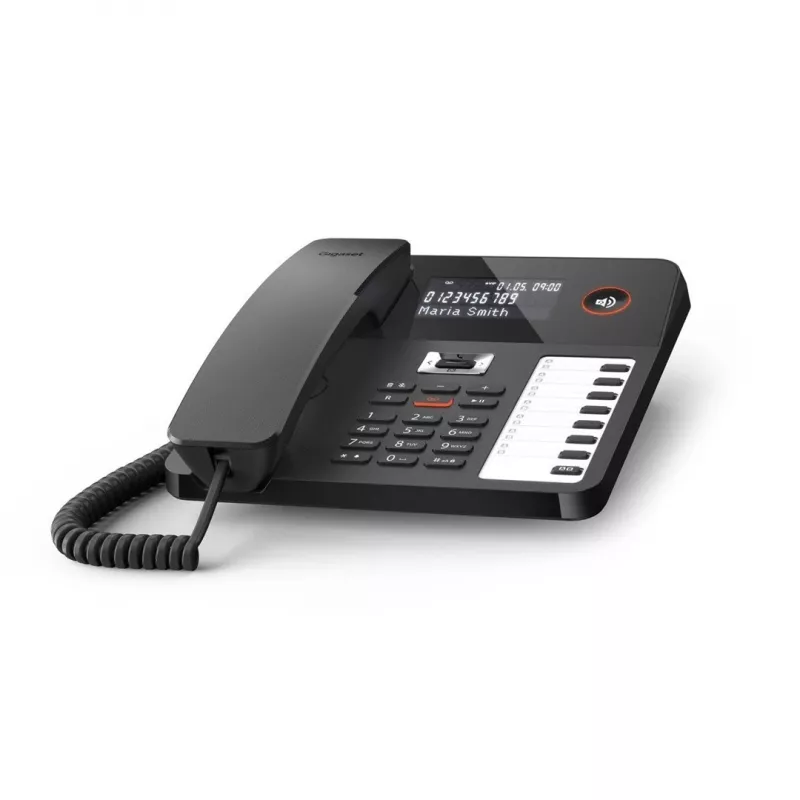 DECT telephone Gigaset DESK 800A Wired handset 200 phonebook entries Black