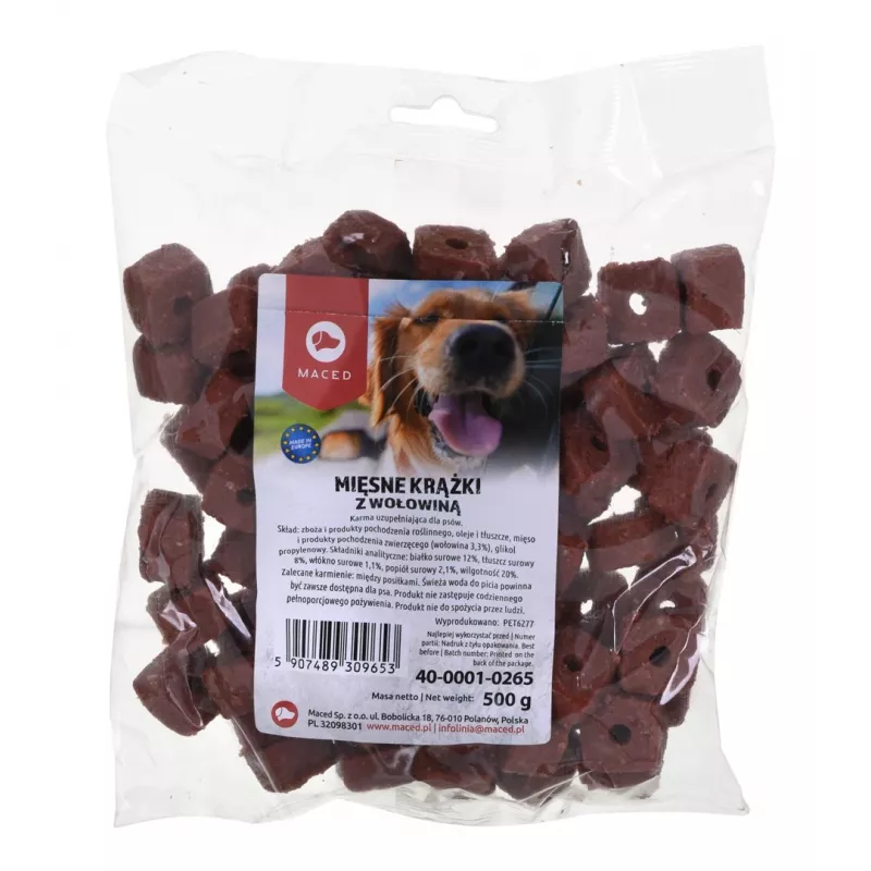 MACED Meat Discs with Beef Dog Treat, 500 g