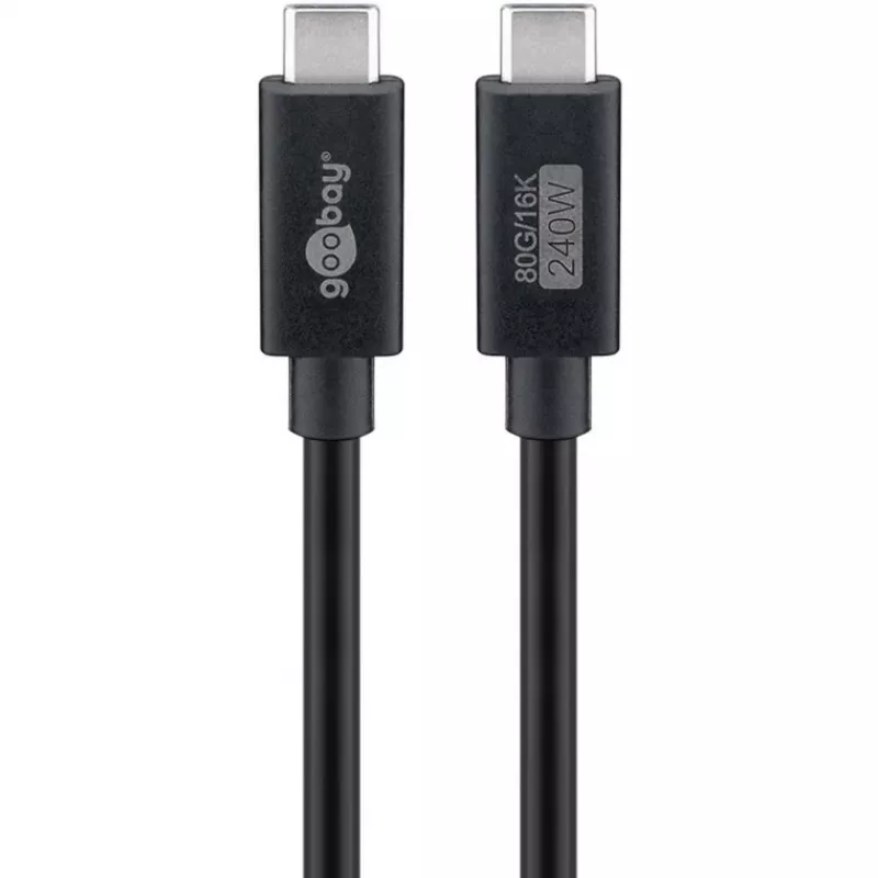 USB-C cable WENTRONIC USB4 Gen4 1.2m — supports 16k@60Hz and 4K@120Hz