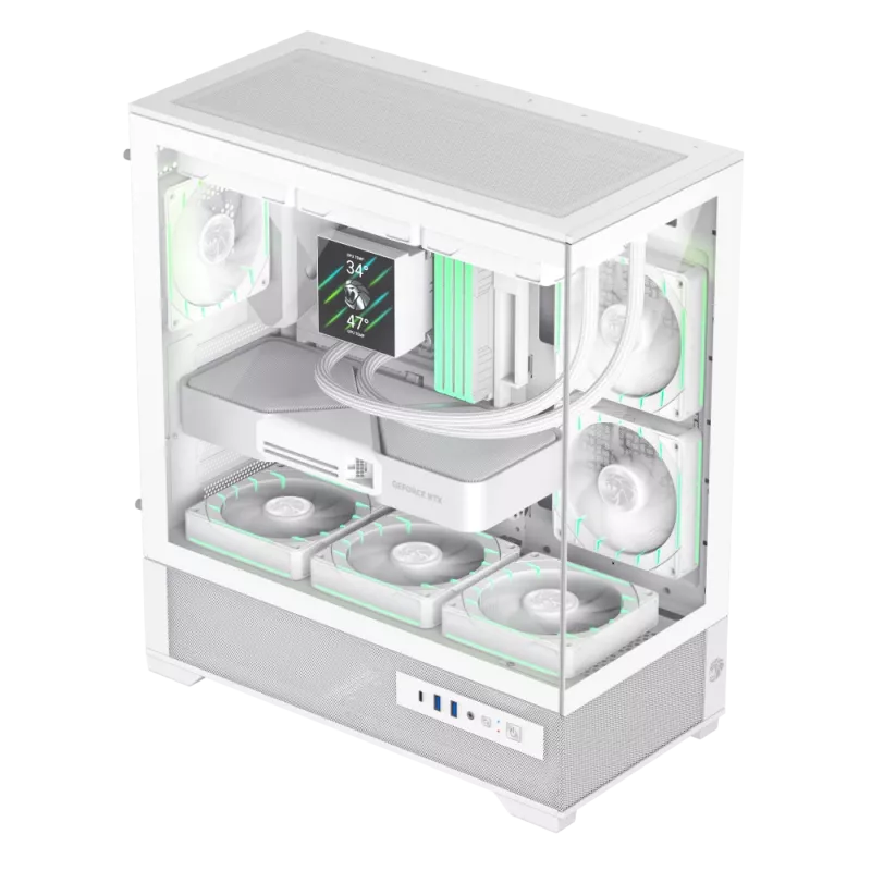 Gamemax Case | VISTA 2 AW | White | Midi Tower | Power supply included No