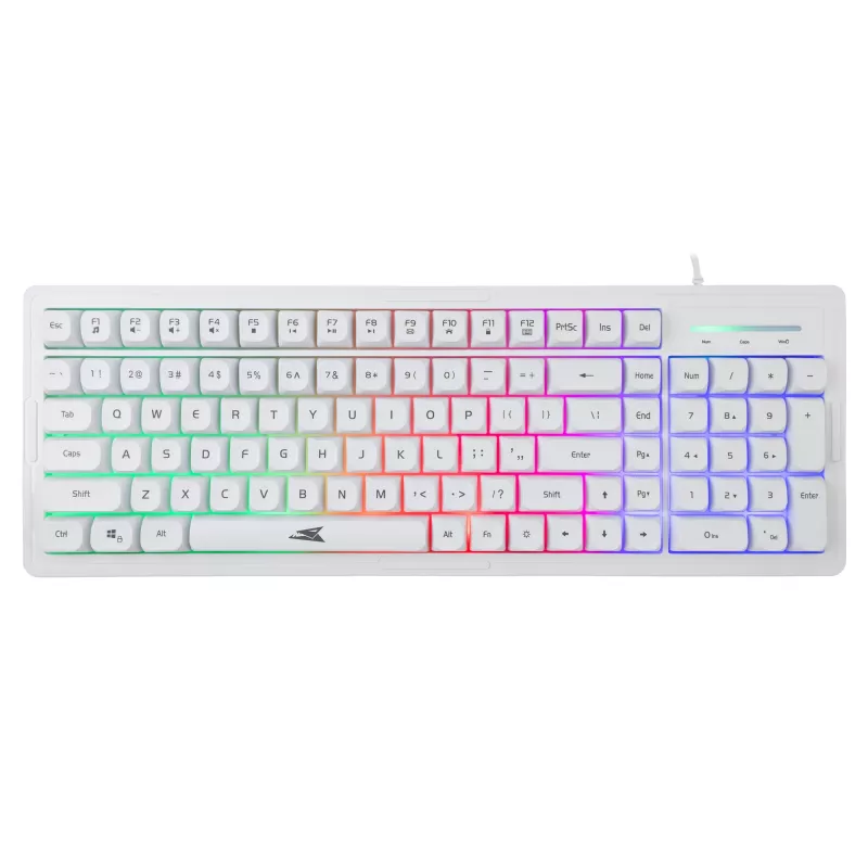 Keyboard and Mouse Combo Baracuda BGC-012 Orca White — white keyboard and mouse set