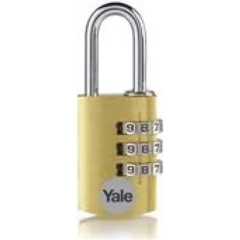 YALE YE3CB/20/121/1/GO Padlock 20 mm Gold combination lock (YE3CB/20/121/1/GO)