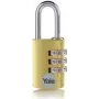 YALE YE3CB/20/121/1/GO Padlock 20 mm Gold combination lock (YE3CB/20/121/1/GO)