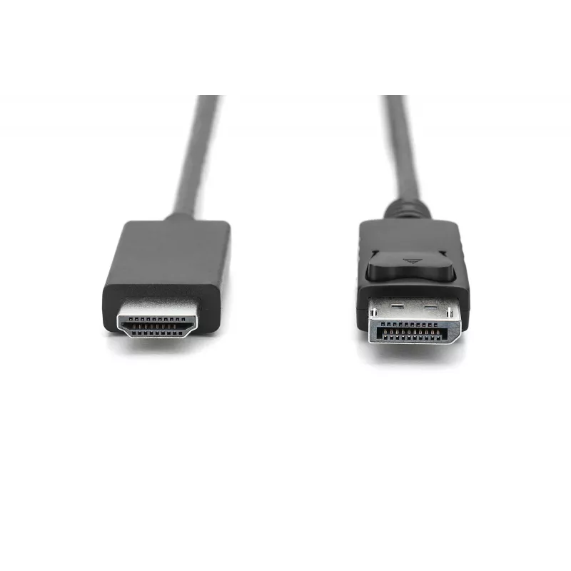 Adapter Cable Displayport 1.2 with interlock 4K 60Hz UHD Typ DP/HDMI A M/M black 2 m