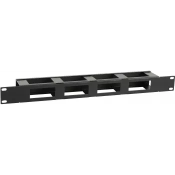Cable management panel LOGON RAO410BL 1U Black 19 inch