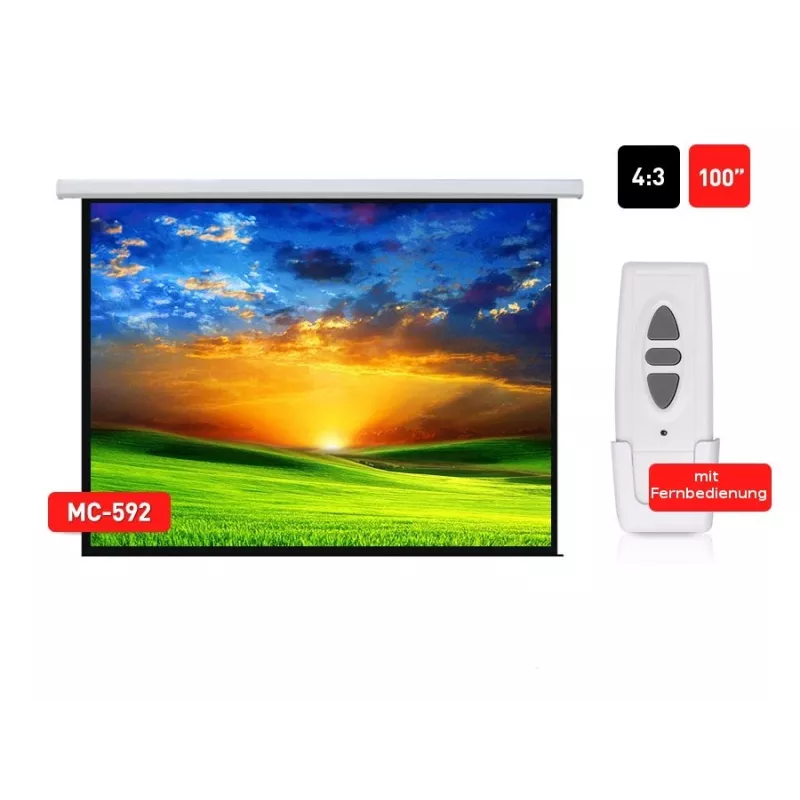 Projection screen MACLEAN MC-592 wall/ceiling mounting 200 x 150 cm 4:3