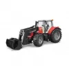 Toy tractor BRUDER Massey Ferguson 7624 with frontloader, red, for ages 3+