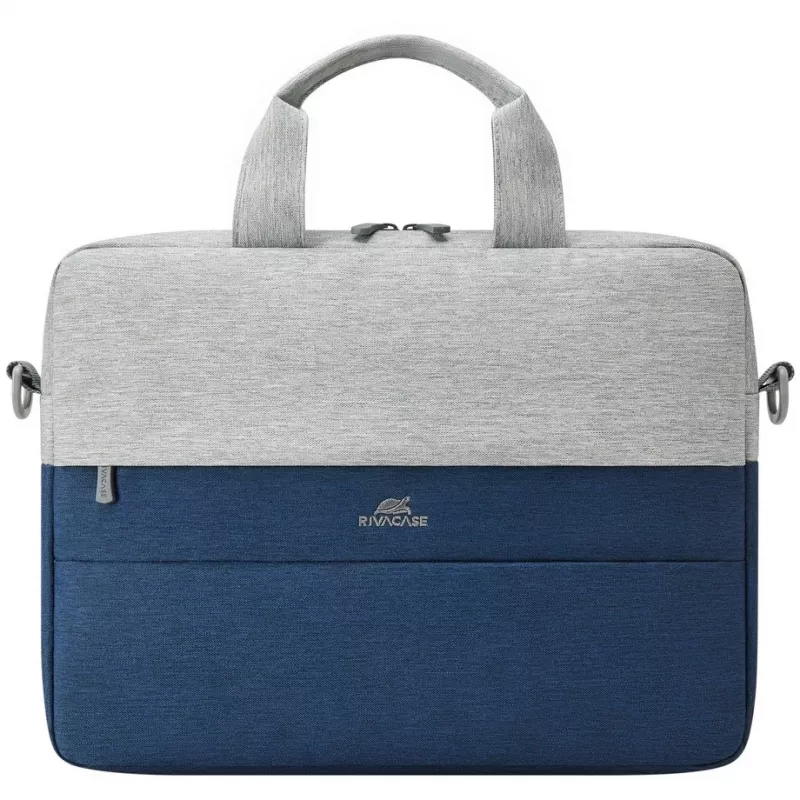 Laptop bag Rivacase Prater for 10.1 inch–14 inch laptops, Grey/Dark Blue